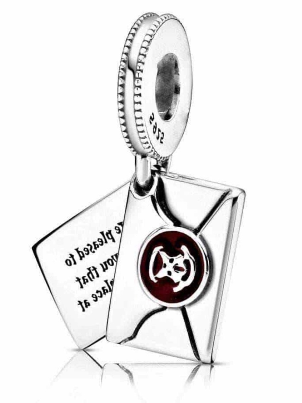 Silver Envelope with Red Wax Seal Wizard Letter Charm Harry Potter pandora